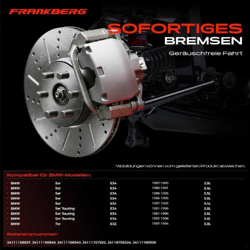 2x Bremsscheiben Vorderachse für BMW 5er Touring E34 7er E32 2.0L-3.0L 1987-11996 1987-1996 Bild 2x Bremsscheiben Vorderachse für BMW 5er Touring E34 7er E32 2.0L-3.0L 1987-11996 1987-1996