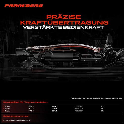 1x Seilzug Feststellbremse Vorderachse beidseitig für Toyota MR 2 III ZZW3 1.8L 1999-2007 Bild 1x Seilzug Feststellbremse Vorderachse beidseitig für Toyota MR 2 III ZZW3 1.8L 1999-2007