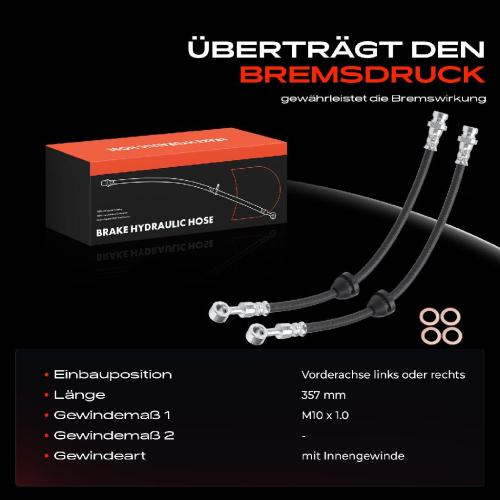 2x Bremsschlauch Bremsschläuche Vorne für Chevrolet Aveo/Kalos T200 Daewoo KLAS Bild 2x Bremsschlauch Bremsschläuche Vorne für Chevrolet Aveo/Kalos T200 Daewoo KLAS