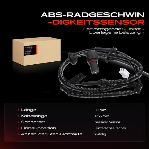 1x ABS Sensor Hinterachse rechts für KIA Sorento I JC 2.4L 2.5L 3.5L 2002-2006 Bild 1x ABS Sensor Hinterachse rechts für KIA Sorento I JC 2.4L 2.5L 3.5L 2002-2006