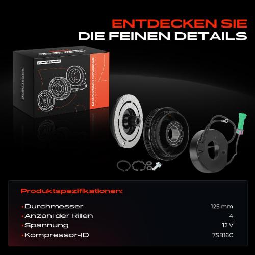 1x Magnetkupplung Klimakompressor für VW Passat 3B Audi A4 8D A6 4B Skoda Superb I Bild 1x Magnetkupplung Klimakompressor für VW Passat 3B Audi A4 8D A6 4B Skoda Superb I