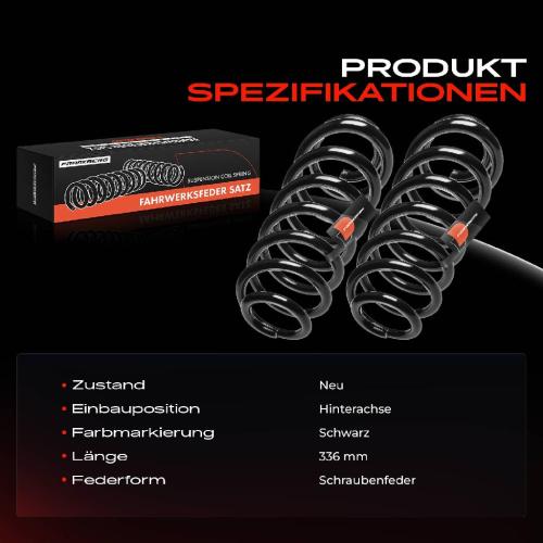 Frankberg 2x Fahrwerksfeder Hinterachse für Audi A3 8P1 Sportback 8PA VW Passat 3C2 2.0L 1.8L 2003-2013 Bild Frankberg 2x Fahrwerksfeder Hinterachse für Audi A3 8P1 Sportback 8PA VW Passat 3C2 2.0L 1.8L 2003-2013