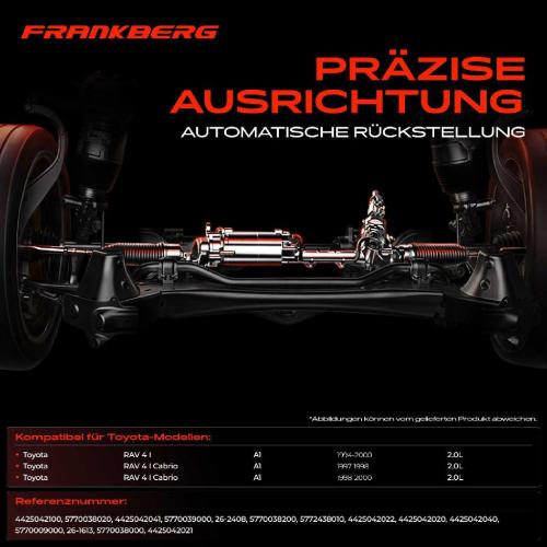 Frankberg 1x Lenkgetriebe Servolenkgetriebe für Toyota RAV 4 I Cabrio A1 1994-2000 2.0L Bild Frankberg 1x Lenkgetriebe Servolenkgetriebe für Toyota RAV 4 I Cabrio A1 1994-2000 2.0L