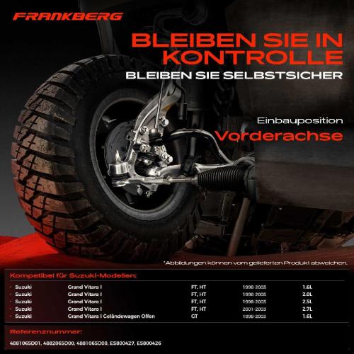 2x Spurstangenkopf Vorderachse für Suzuki Grand Vitara I Geländewagen Offen 1.6L 2.0L 2.5L 2.7L 1998-2005 Bild 2x Spurstangenkopf Vorderachse für Suzuki Grand Vitara I Geländewagen Offen 1.6L 2.0L 2.5L 2.7L 1998-2005