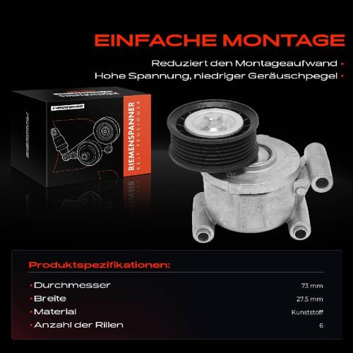 1x Spannrolle Riemenspanner für Ford Focus II C-Max Mazda 3 5 Volvo C30 S40 II V50 Bild 1x Spannrolle Riemenspanner für Ford Focus II C-Max Mazda 3 5 Volvo C30 S40 II V50