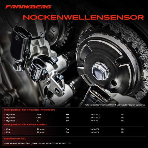 1x Nockenwellenposition Sensor für Hyundai Atos Getz i10 PA 1.1L KIA Picanto SA BA 1.0L 1.1L Bild 1x Nockenwellenposition Sensor für Hyundai Atos Getz i10 PA 1.1L KIA Picanto SA BA 1.0L 1.1L
