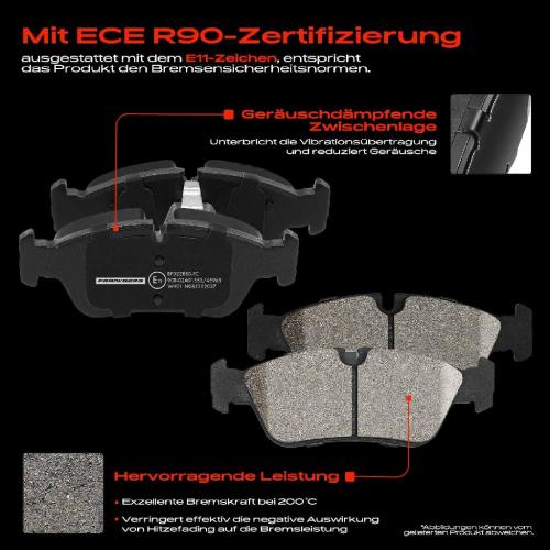 4x Bremsbeläge Vorderachse für BMW 1er E87 3er E90 2.0L 1.6L 2004-2011 Bild 4x Bremsbeläge Vorderachse für BMW 1er E87 3er E90 2.0L 1.6L 2004-2011