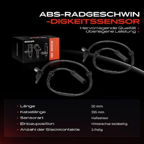 2x ABS Sensor Hinterachse beidseitig für BMW F20 F21 F23 F22 F87 F34 F30 F80 F31 F33 F83 F32 F82 F36 Bj ab 2011 Bild 2x ABS Sensor Hinterachse beidseitig für BMW F20 F21 F23 F22 F87 F34 F30 F80 F31 F33 F83 F32 F82 F36 Bj ab 2011