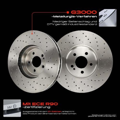 Frankberg 2x Bremsscheiben Vorderachse für Mercedes-Benz W205 A205 C205 S205 C257 W213 Bj ab 2015 Bild Frankberg 2x Bremsscheiben Vorderachse für Mercedes-Benz W205 A205 C205 S205 C257 W213 Bj ab 2015