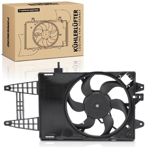 Frankberg 1x Motorkühller Einfachlüfter mit Kühlerlüfterrahmen Fiat Punto Idea Lancia Musa Ypsilon 1.2L 1.4L Bild Frankberg 1x Motorkühller Einfachlüfter mit Kühlerlüfterrahmen Fiat Punto Idea Lancia Musa Ypsilon 1.2L 1.4L
