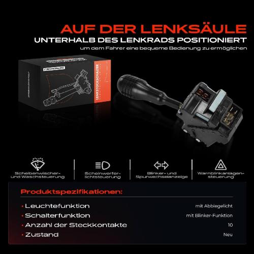 1x Kombischalter Lenkstockschalter für Renault Twingo I C06 mit Airbag 1993-1998 Bild 1x Kombischalter Lenkstockschalter für Renault Twingo I C06 mit Airbag 1993-1998