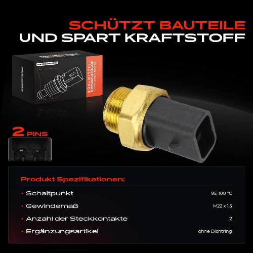 1x Temperaturschalter Kühlerlüfter für Opel Astra Omega B Vectra A B 1.4L 1.6L 1.8L Bild 1x Temperaturschalter Kühlerlüfter für Opel Astra Omega B Vectra A B 1.4L 1.6L 1.8L