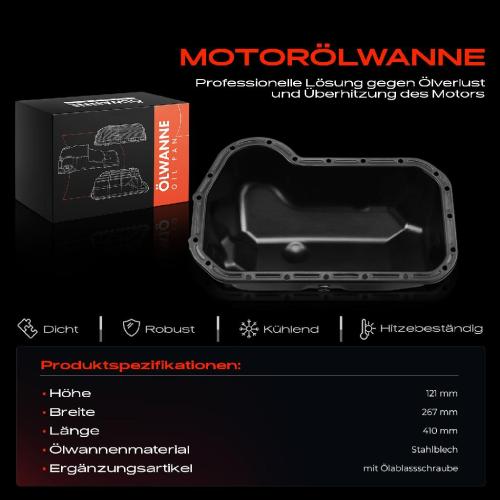 Frankberg 1x Ölwanne Motorölwanne für VW Golf I II III Passat Caddy I Jetta II Ford Galaxy Seat Toledo I Bild Frankberg 1x Ölwanne Motorölwanne für VW Golf I II III Passat Caddy I Jetta II Ford Galaxy Seat Toledo I