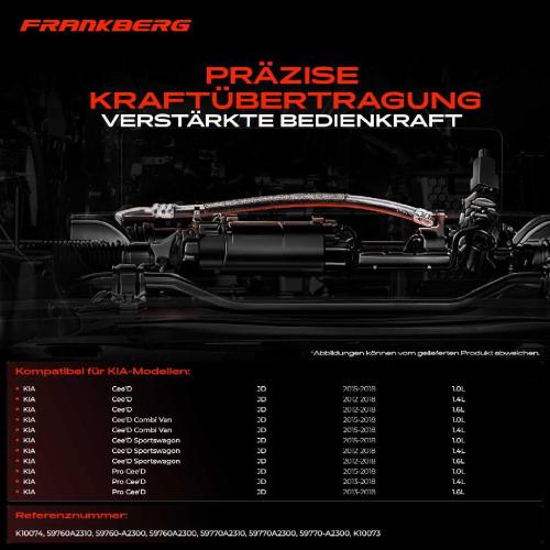 2x Seilzug Feststellbremse Hinterachse beidseitig für KIA Cee'D JD Pro Cee'D JD 1.0L-1.6L Bild 2x Seilzug Feststellbremse Hinterachse beidseitig für KIA Cee'D JD Pro Cee'D JD 1.0L-1.6L