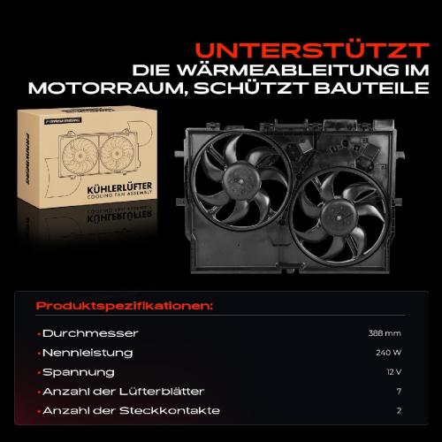 Frankberg 1x Motorkühller Doppellüfter mit Kühlerlüfterrahmen Fiat Ducato 250 290 Bus Kasten Bild Frankberg 1x Motorkühller Doppellüfter mit Kühlerlüfterrahmen Fiat Ducato 250 290 Bus Kasten