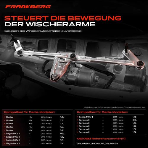 1x Wischergestänge Vorne für Dacia Duster HM Logan MCV II Bild 1x Wischergestänge Vorne für Dacia Duster HM Logan MCV II