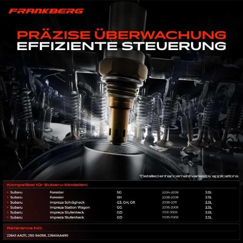 Frankberg 1x Lambdasonde Regelsonde Vor Katalysator für Subaru Forester SG SH Impreza GD GG 2.0L 2.5L Bild Frankberg 1x Lambdasonde Regelsonde Vor Katalysator für Subaru Forester SG SH Impreza GD GG 2.0L 2.5L