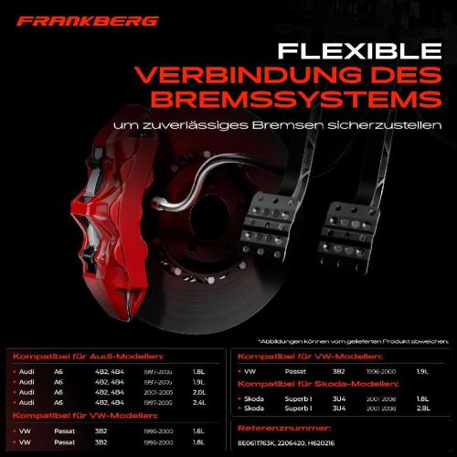 1x Bremsschlauch Bremsschläuche Hinterachse Links für VW Passat 3B Audi A6 4B C5 Skoda Bild 1x Bremsschlauch Bremsschläuche Hinterachse Links für VW Passat 3B Audi A6 4B C5 Skoda