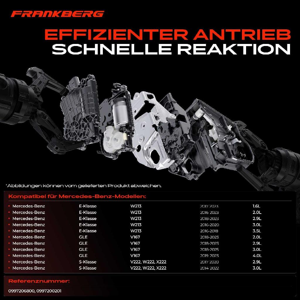 1x Türschloss Vorne Rechts für Mercedes-Benz E-Klasse W213 GLE V167 S-Klasse V222 W222 X222 Bj ab 2013