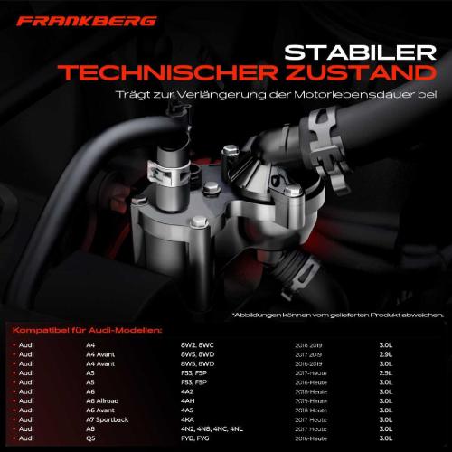 Frankberg 1x Thermostat Kühlmittel für VW Touareg Audi A4 A5 A6 Q7 Porsche Cayenne Panamera Bild Frankberg 1x Thermostat Kühlmittel für VW Touareg Audi A4 A5 A6 Q7 Porsche Cayenne Panamera