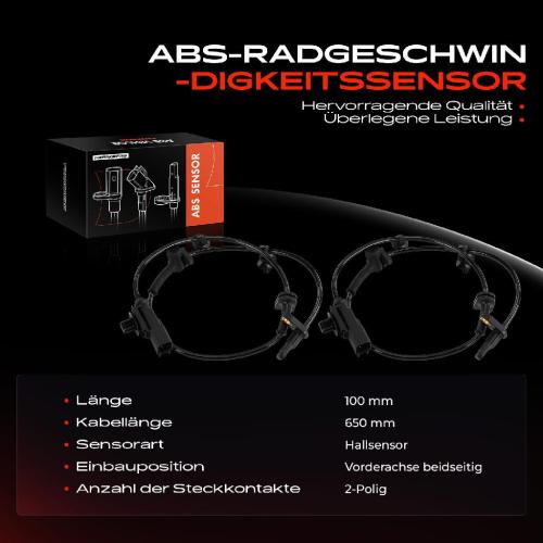 Frankberg 2x ABS Sensor Vorderachse beidseitig für Ford Fiesta VII HF HJ Fiesta VII Van 1.0L 1.1L 1.5L Bj ab 2017 Bild Frankberg 2x ABS Sensor Vorderachse beidseitig für Ford Fiesta VII HF HJ Fiesta VII Van 1.0L 1.1L 1.5L Bj ab 2017