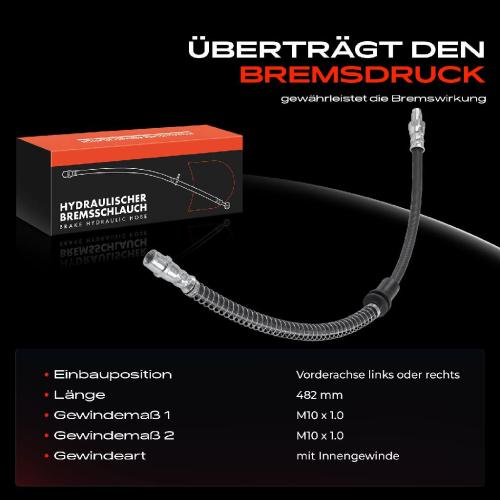 1x Bremsschlauch Bremsschläuche Vorderachse Links oder Rechts für Mercedes-Benz C-Klasse W204 Bild 1x Bremsschlauch Bremsschläuche Vorderachse Links oder Rechts für Mercedes-Benz C-Klasse W204