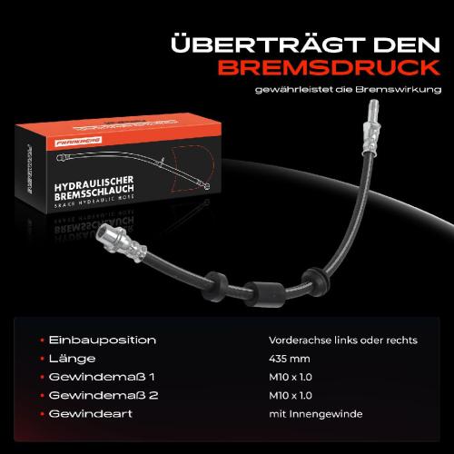 Frankberg 1x Bremsschlauch Bremsschläuche Vorderachse Links oder Rechts für Volvo C30 533 C70 II 542 S40 II 544 V50 545 MW Bild Frankberg 1x Bremsschlauch Bremsschläuche Vorderachse Links oder Rechts für Volvo C30 533 C70 II 542 S40 II 544 V50 545 MW