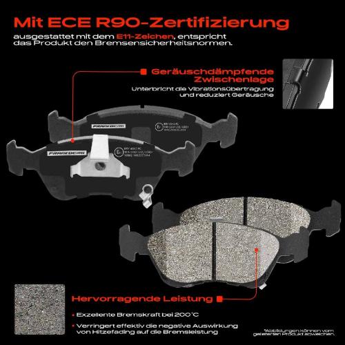 4x Bremsbeläge Vorderachse für Toyota Avensis Liftback Station Wagon T22 1997-2003 Bild 4x Bremsbeläge Vorderachse für Toyota Avensis Liftback Station Wagon T22 1997-2003