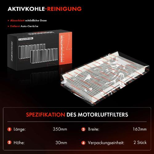 2x Innenraumfilter Aktivkohle für Ford Focus DAW Turnier DNW Connect P65 Bild 2x Innenraumfilter Aktivkohle für Ford Focus DAW Turnier DNW Connect P65