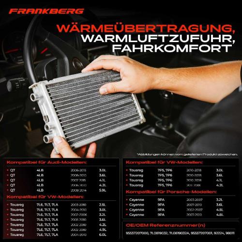 1x Wärmetauscher Innenraumheizung für VW Touareg Audi Q7 Porsche Cayenne Bild 1x Wärmetauscher Innenraumheizung für VW Touareg Audi Q7 Porsche Cayenne