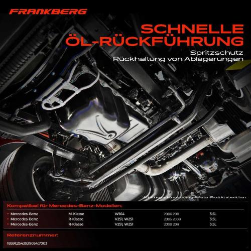 Frankberg 1x Ölwanne Motorölwanne für Mercedes Benz W164 M-Klasse W251 V251 R-Klasse 2006-2011 3.5L Bild Frankberg 1x Ölwanne Motorölwanne für Mercedes Benz W164 M-Klasse W251 V251 R-Klasse 2006-2011 3.5L