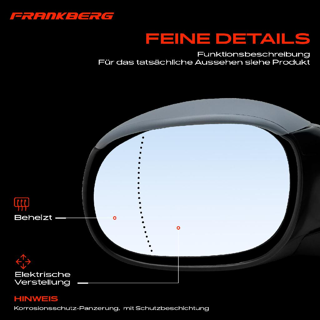 1x Außenspiegel Links für Peugeot 206 SW 2A/C 2E/K 1.0L 1.1L 1.4L 1.6L 2.0L 2003-2009