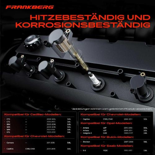 Frankberg 6x Zündmodul Zündspule für Buick Enclave Cadillac CTS Coupe Sport Wagon SRX STS Chevrolet Camaro Bild Frankberg 6x Zündmodul Zündspule für Buick Enclave Cadillac CTS Coupe Sport Wagon SRX STS Chevrolet Camaro