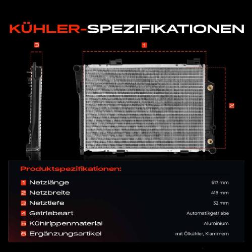 1x Kühler Wasserkühler Motorkühler für Mercedes-Benz W202 S202 C208 A208 R170 Bild 1x Kühler Wasserkühler Motorkühler für Mercedes-Benz W202 S202 C208 A208 R170