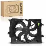 Frankberg 1x Motorkühller Einfachlüfter mit Kühlerlüfterrahmen Hyundai Accent IV Stufenheck KIA Rio III