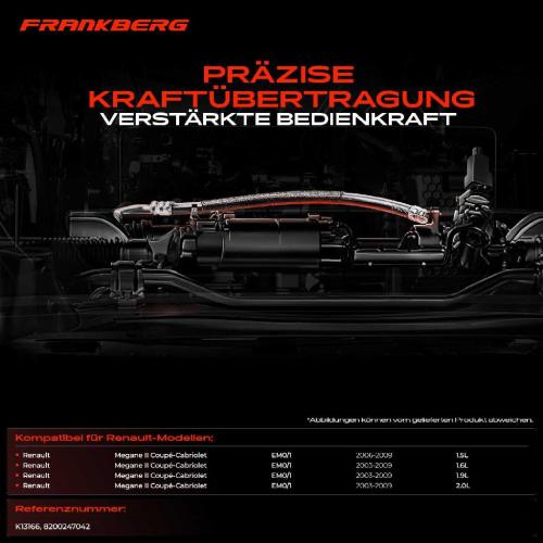 1x Seilzug Feststellbremse Hinterachse beidseitig für Renault Megane II Coupé-Cabriolet EM0/1 Bild 1x Seilzug Feststellbremse Hinterachse beidseitig für Renault Megane II Coupé-Cabriolet EM0/1