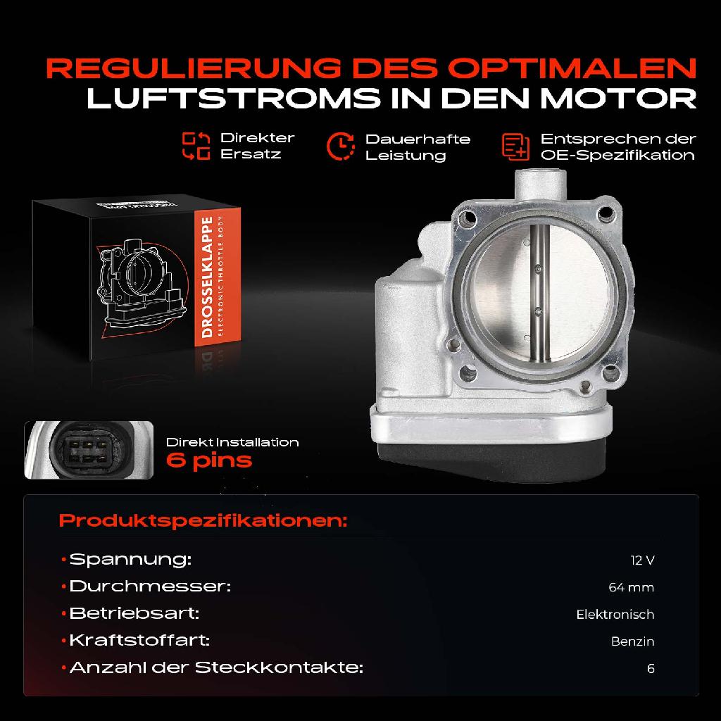 1x Drosselklappe Drosselklappenstutzen für BMW 3er E46 5er E39 E60 E61 X3 E83 Z3 Roadster E36 E85