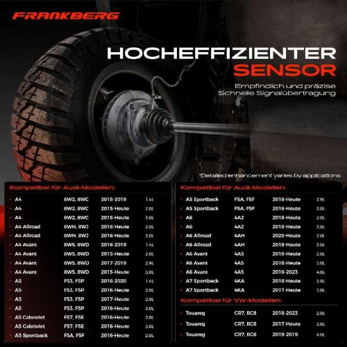 Frankberg 2x ABS Sensor Vorderachse beidseitig für VW Touareg Audi A4 Allroad Avant A5 Cabriolet Sportback A6 A7 A8 Bild Frankberg 2x ABS Sensor Vorderachse beidseitig für VW Touareg Audi A4 Allroad Avant A5 Cabriolet Sportback A6 A7 A8