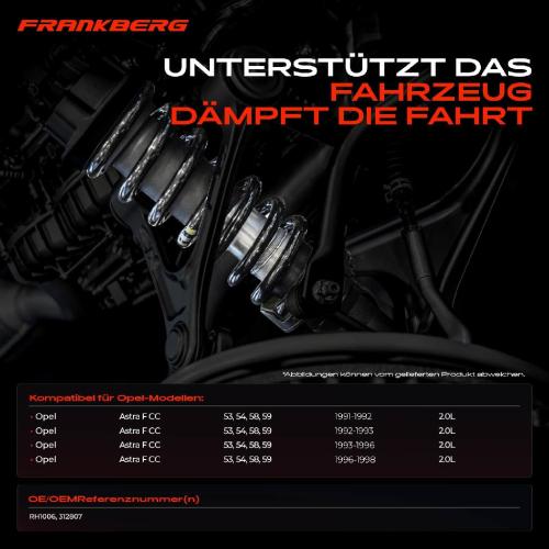 Frankberg 2x Fahrwerksfeder Vorderachse f r Opel Astra F CC 53 54 58 59 2.0L 1991-1998 Bild Frankberg 2x Fahrwerksfeder Vorderachse f r Opel Astra F CC 53 54 58 59 2.0L 1991-1998