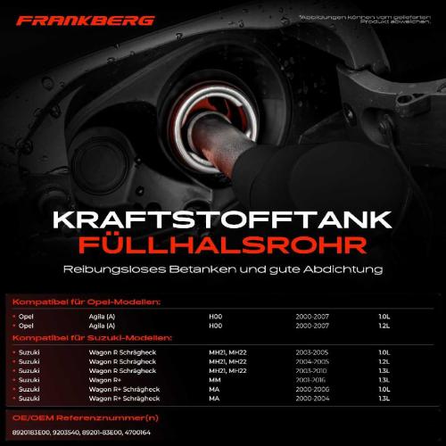 1x Kraftstoffeinfüllrohr Einfüllstutzen für Opel Agila A H00 Suzuki Wagon R Bild 1x Kraftstoffeinfüllrohr Einfüllstutzen für Opel Agila A H00 Suzuki Wagon R