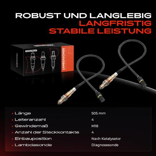 2x Lambdasonde Diagnosesonde Nach Katalysator für BMW E81 E87 E90 E93 E83 Mercedes-Benz W203 S203 Bild 2x Lambdasonde Diagnosesonde Nach Katalysator für BMW E81 E87 E90 E93 E83 Mercedes-Benz W203 S203