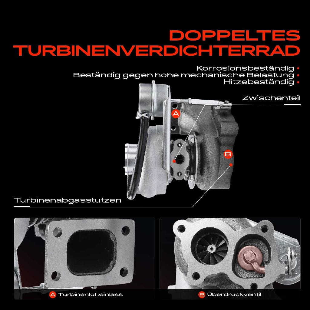 1x Abgasturbolader für Fiat Fiorino Kasten/MPV Pick-up Palio Weekend Punto Van Strada