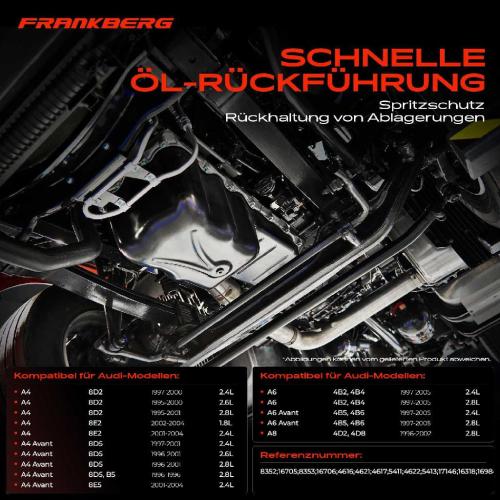 Frankberg 1x Ölwanne Motorölwanne für Audi A4 8E2 8E5 B6 8D2 8D5 B5 A6 4B C5 A8 4D2 4D8 1995-2005 Bild Frankberg 1x Ölwanne Motorölwanne für Audi A4 8E2 8E5 B6 8D2 8D5 B5 A6 4B C5 A8 4D2 4D8 1995-2005