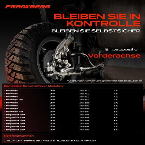2x Traggelenk Vorderachse für Land Rover Discovery III Van IV Range Sport 2.7L 4.0L 4.4L 3.0L 2004-2018 Bild 2x Traggelenk Vorderachse für Land Rover Discovery III Van IV Range Sport 2.7L 4.0L 4.4L 3.0L 2004-2018