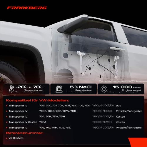 1x Fensterheber Vorne Links für VW Transporter T4 IV Bus Kasten 701837501F Bild 1x Fensterheber Vorne Links für VW Transporter T4 IV Bus Kasten 701837501F