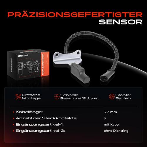 1x Kurbelwellensensor Impulsgeber für Jeep Grand Cherokee I ZJ ZG 5.2L 1992-1999 Bild 1x Kurbelwellensensor Impulsgeber für Jeep Grand Cherokee I ZJ ZG 5.2L 1992-1999