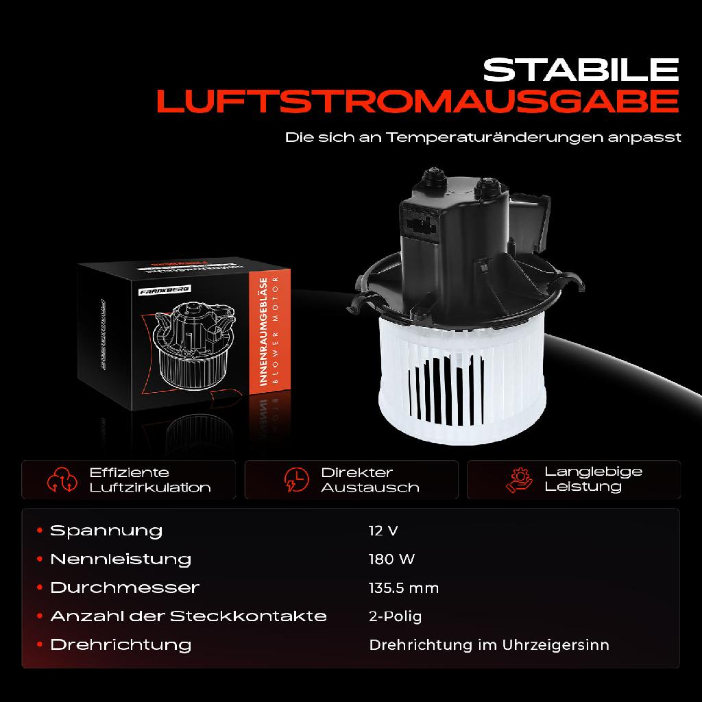 1x Gebläsemotor Innenraumgebläse für Fiat 500C 595C 695C 312 Panda