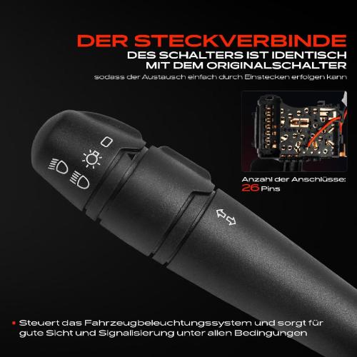 1x Kombischalter Lenkstockschalter für Dacia Duster HS Logan LS Sandero Renault Clio 2 BB Bild 1x Kombischalter Lenkstockschalter für Dacia Duster HS Logan LS Sandero Renault Clio 2 BB