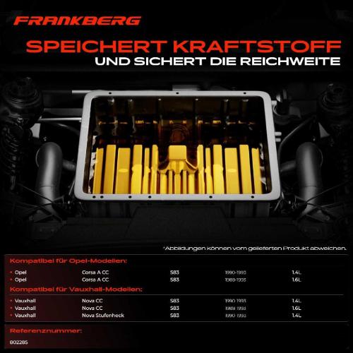 Frankberg 1x Kraftstofftank Kraftstoffbehälter für Opel Corsa A CC S83 1.6L Bild Frankberg 1x Kraftstofftank Kraftstoffbehälter für Opel Corsa A CC S83 1.6L