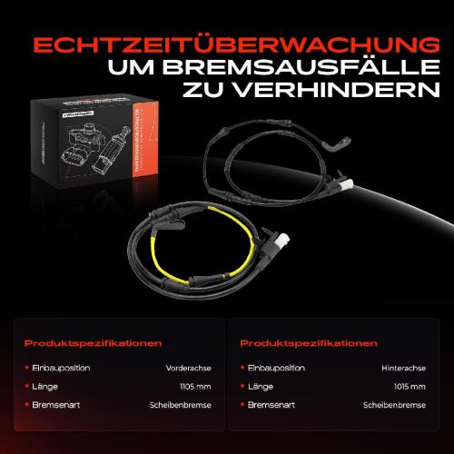 2x Warnkontakt Bremsbelagverschleiß Vorne Hinten für Jaguar F-Pace X761 Land Rover Bild 2x Warnkontakt Bremsbelagverschleiß Vorne Hinten für Jaguar F-Pace X761 Land Rover